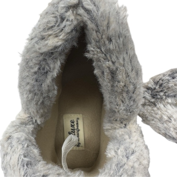 Dlux‎ by Dearfoams Cozy Women's Beige & Gray Booties Slip-On Shoes Size XL - Picture 8 of 10